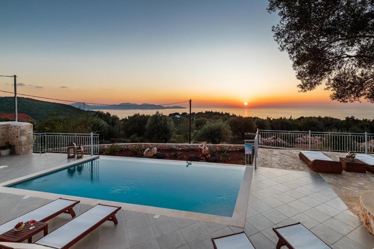 פיסקרדו Fiscardo Luxury Stone Villa Alex ,With Sunset View! מראה חיצוני תמונה