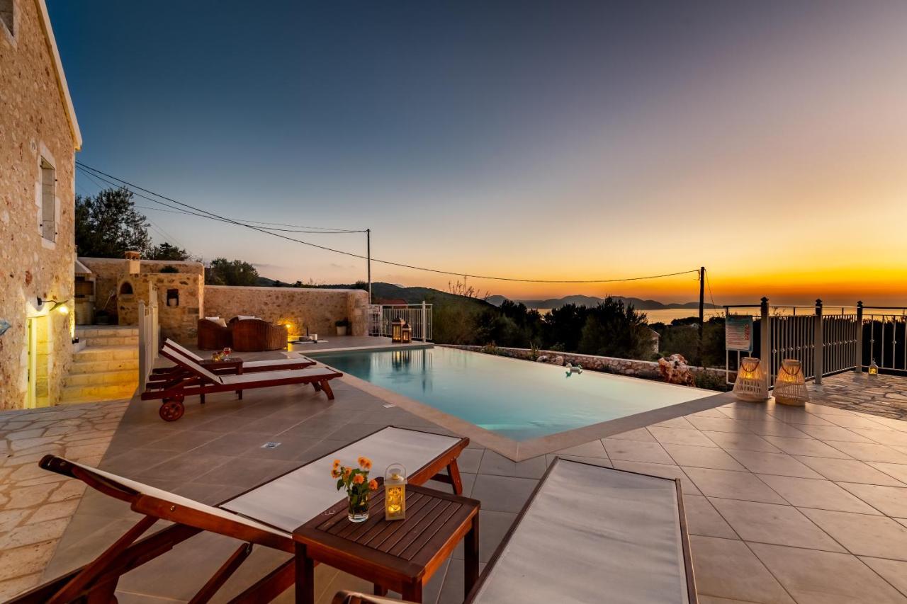 פיסקרדו Fiscardo Luxury Stone Villa Alex ,With Sunset View! מראה חיצוני תמונה