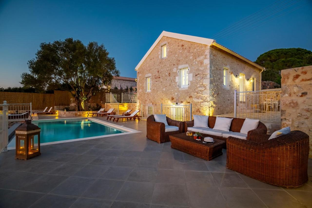 פיסקרדו Fiscardo Luxury Stone Villa Alex ,With Sunset View! מראה חיצוני תמונה
