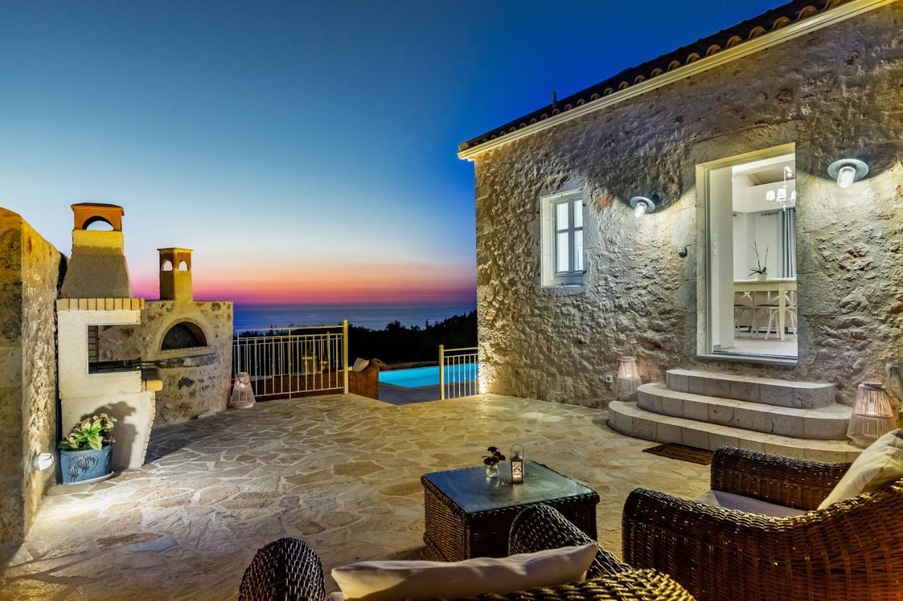 פיסקרדו Fiscardo Luxury Stone Villa Alex ,With Sunset View! מראה חיצוני תמונה